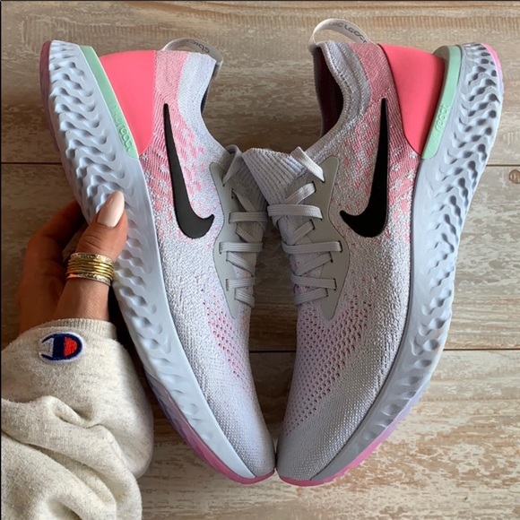 NWT Nike Epic React Flyknit Pure Platinum - Picture 5 of 7